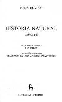 Pliny (the Elder) — Historia natural