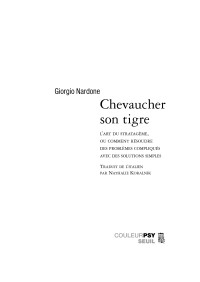 Giorgio Nardone — Chevaucher son tigre