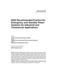 Inst of Electrical & Electronics Engineers — IEEE Std 446-1995, IEEE Recommended Practice for Emergency and Standby Power Systems for Industrial and Commerical Applications