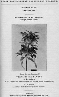 Charles Emerson Sanborn & Ernest E. Scholl [Sanborn, Charles Emerson] — Texas Honey Plants