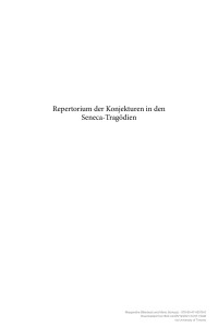 Margarethe Billerbeck, Mario Somazzi — Repertorium der Konjekturen in den Seneca-Tragödie