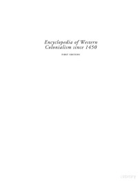 Benjamin (Ed.) — Encyclopedia of Western Colonialism since 1450 (2007)
