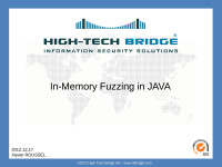 Xavier ROUSSEL — In-Memory Fuzzing with Java