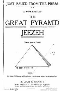 McCarty, Louis Philippe. — The great pyramid Jeezeh,