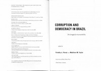 Timothy Power; Matthew M. Taylor — Corruption and democracy in Brazil