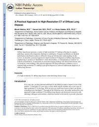 Mizuki Nishino, Harumi Itoh and Hiroto Hatabu — A Practical Approach to High-Resolution CT of Diffuse Lung Disease