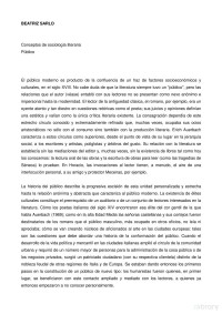 Beatriz Sarlo — Conceptos de sociología literaria público.