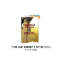 Claudio Miranda Pastén — TEOLOGIA BIBLICA Y SISTEMATICA