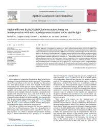 Linhui Yu & Xiaoyun Zhang & Guowei Li & Yuantao Cao & Yu Shao & Danzhen Li — Highly efficient Bi2O2CO3/BiOCl photocatalyst based on heterojunction with enhanced dye-sensitization under visible light