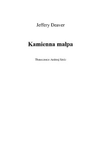 Deaver Jeffery — Kamienna Małpa