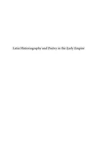 Miller, John F.; Woodman, Anthony; — Latin Historiography and Poetry in the Early Empire