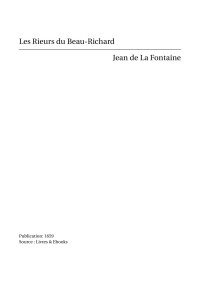 Jean de La Fontaine — Les Rieurs du Beau-Richard
