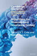 Veronica Cole, Conor H. Lacey — Algorithms for Measurement Invariance Testing