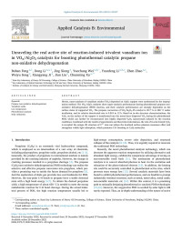 Bohan Feng — Unraveling the real active site of reaction-induced trivalent vanadium ion in VOx/Al2O3 catalysts for boosting photothermal catalytic propane non-oxidative dehydrogenation