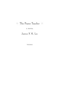 Janice Y. K. Lee — The Piano Teacher