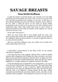 Unknown — Nina Kiriki Hoffman Savage Breasts