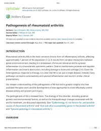 Firestein & Guman — Pathogenesis of Rheumatoid Arthritis