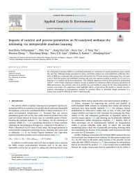 Keerthana Vellayappan — Impacts of catalyst and process parameters on Ni-catalyzed methane dry reforming via interpretable machine learning