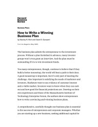 Stanley R. Rich, David E. Gumpert — How to Write a Winning Business Plan
