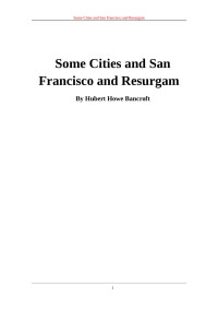 geal — Some Cities and San Francisco and Resurgam