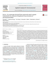 Xuning Li & Zhaohui Wang & Bo Zhang & Alexandre I. Rykov & Mamdouh A. Ahmed & Junhu Wang — FexCo3−xO4 nanocages derived from nanoscale metal–organic frameworks for removal of bisphenol A by activation of peroxymonosulfate