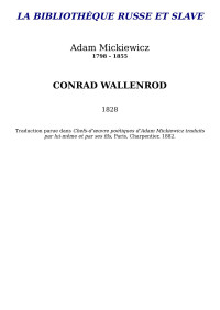 Mickiewicz [Mickiewicz] — Conrad Wallenrod