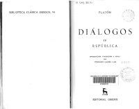 Platón — Diálogos. IV República.