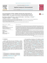 Kun Wang & Zhangweihao Pan & Fotini Tzorbatzoglou & Yueli Zhang & Yi Wang & Panagiotis Tsiakaras & Shuqin Song — An investigation of WC stability during the preparation of Pt@WC/OMC via a pulse microwave assisted polyol method