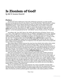 Bob Hamrick, Suzanne Hamrick — Is Zionism of God?