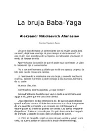 mjose — Microsoft Word - Afanasiev Aleksandr Nikolaevich - La bruja Baba-Yaga.doc