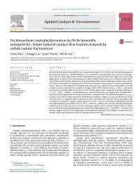 Yanlai Han & Changjie Liu & Juske Horita & Weile Yan — Trichloroethene hydrodechlorination by Pd-Fe bimetallic nanoparticles: Solute-induced catalyst deactivation analyzed by carbon isotope fractionation