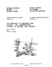 Jane Christian — Individual in northern Dene thought and communication: A study in sharing and diversity