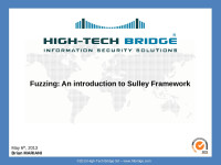 Brian MARIANI — The Sulley Fuzzing FrameWork