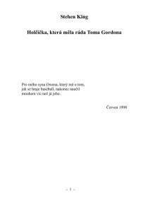 King — Holčička, která měla ráda Toma Gordona