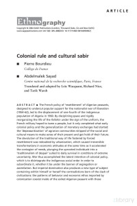 Colonial Rule And Cultural Sabir — Colonial Rule And Cultural Sabir