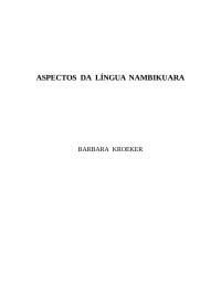 Barbara Kroeker — Aspectos da Língua Nambikuara