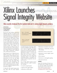 Xilinx, Inc. — Xilinx Launches Signal Integrity Website