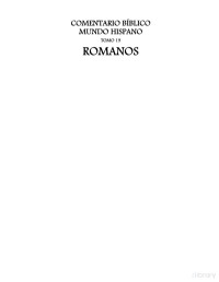 Jaime Mirón — Comentario Bíblico Mundo Hispano Tomo 19 Romanos