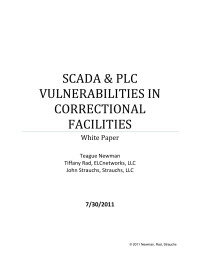 Tiffany Rad — SCADA & PLC VULNERABILITIES IN CORRECTIONAL FACILITIES