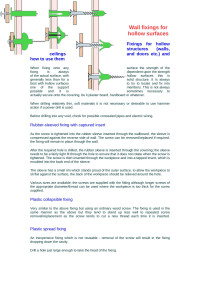 Home — Wall fixings for hollow surfaces