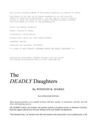 Winston K. Marks — The Deadly Daughters