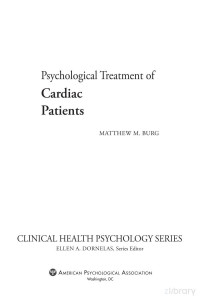 Burg, Matthew M.; — Psychological Treatment of Cardiac Patients