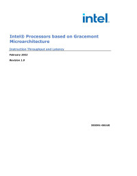 Intel Corporation — Intel® Processors based on Gracemont Microarchitecture Instruction Throughput and Latency