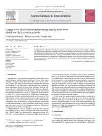 Hiromasa Nishikiori — Degradation of trichloroethylene using highly adsorptive allophaneâ€“TiO2 nanocomposite