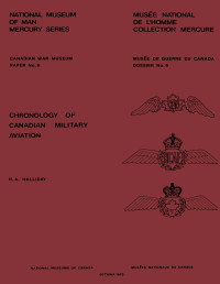 H. A. Halliday — Chronology of Canadian military aviation