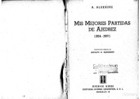 Alexander Alekhine — Mis Mejores Partidas De Ajedrez 1924-1937 (Sopena 1940)