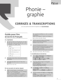 Anonyme — Phonie-graphie : corrigés & transcriptions