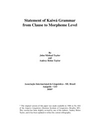Alan Vogel — Microsoft Word - Kaiwa Grammar.doc