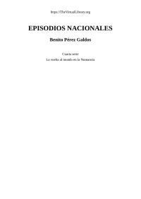 Benito Pérez Galdós — Episodios Nacionales - Cuarta Serie - La vuelta al mundo en la Numancia