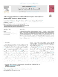 Hansen Mou — Enhancing glycerol electrooxidation from synergistic interactions of platinum and transition metal carbides